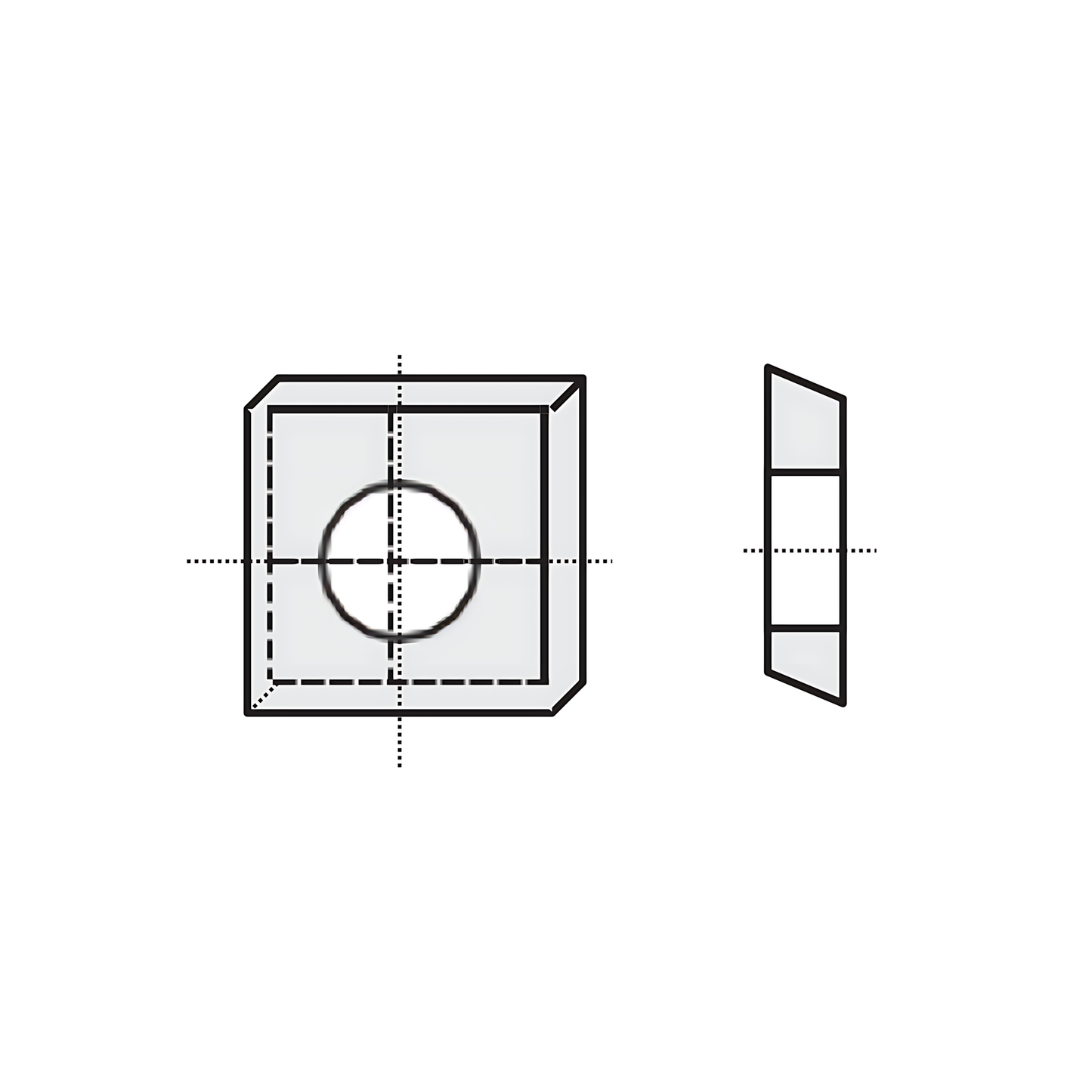 HM Wendeplatten Z2 für System Oertli, 12 x 12 x 1,5 mm, 40°  Quadratisch, Qualität KRC08 - 10 Stück