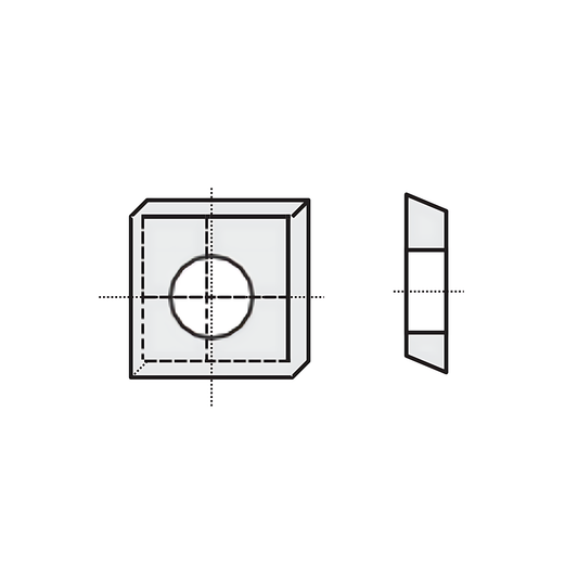 HM Wendeplatten Z2 für System Oertli, 12 x 12 x 1,5 mm, 40°  Quadratisch, Qualität KRC08 - 10 Stück