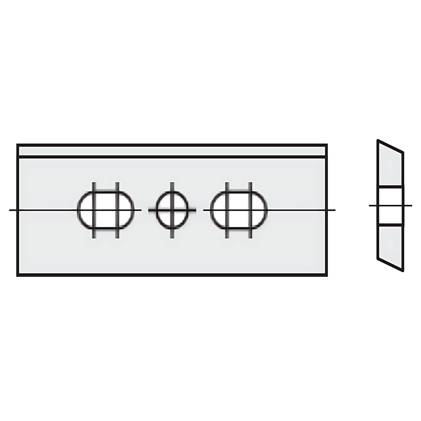 HM Wendeplatten Z2 (3-Loch)  für System Oertli, 32 x 8 x 1,5 mm, 40° Qualität MG18 - 10 Stück