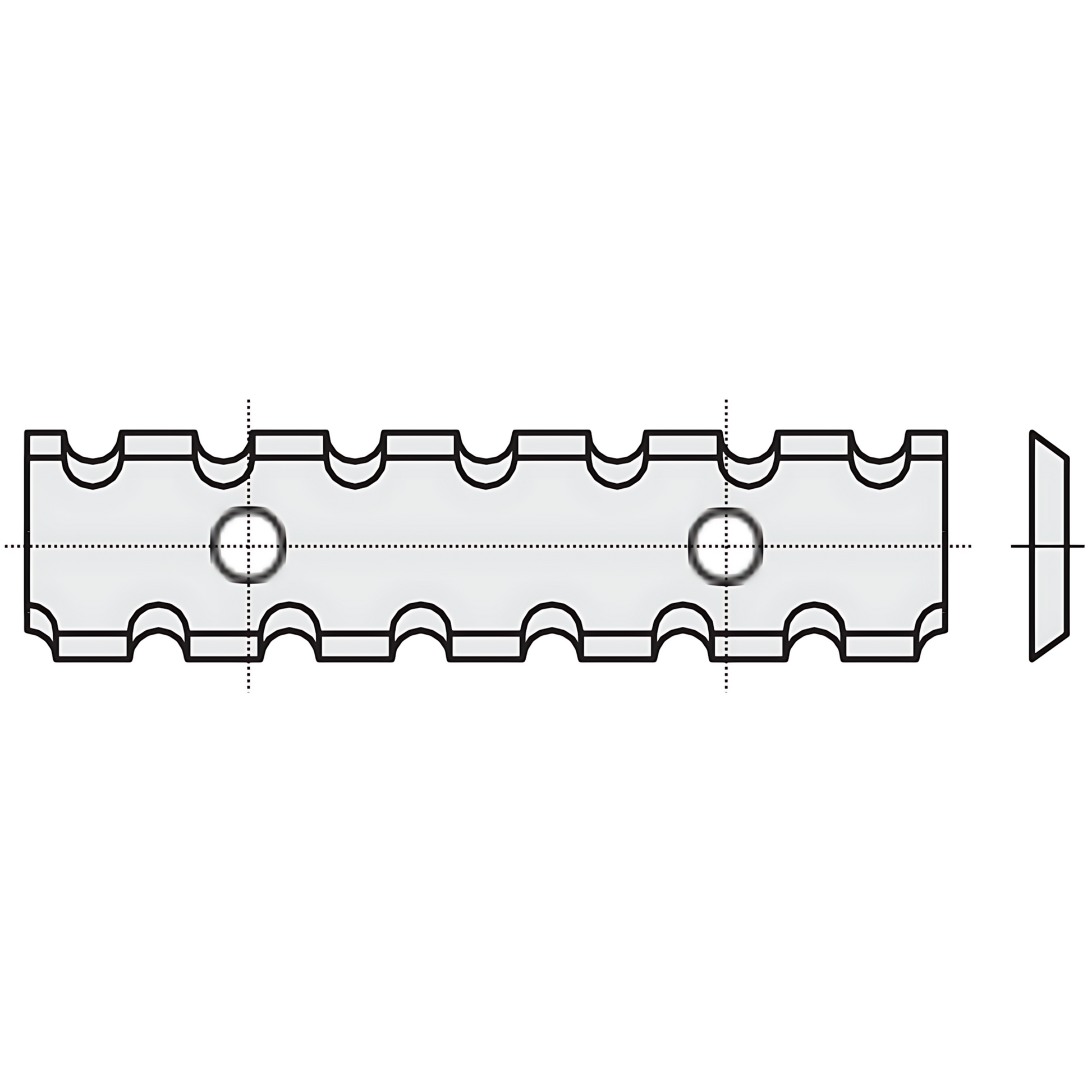 HM Wendeplatten Z2 (2-Loch) mit Kerben, 12 mm Breite, 35° Qualität KCR08 - 10 Stück