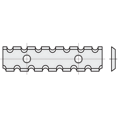 HM Wendeplatten Z2 (2-Loch) mit Kerben, 12 mm Breite, 35° Qualität KCR08 - 10 Stück