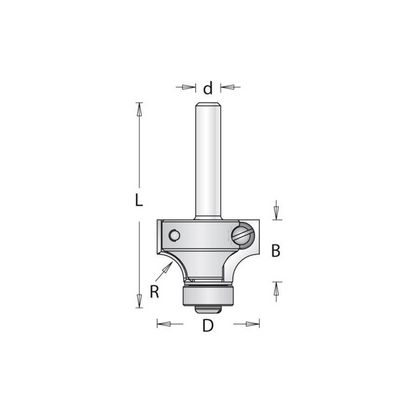 HW- (HM) WPL Abrundfräser R6 mm