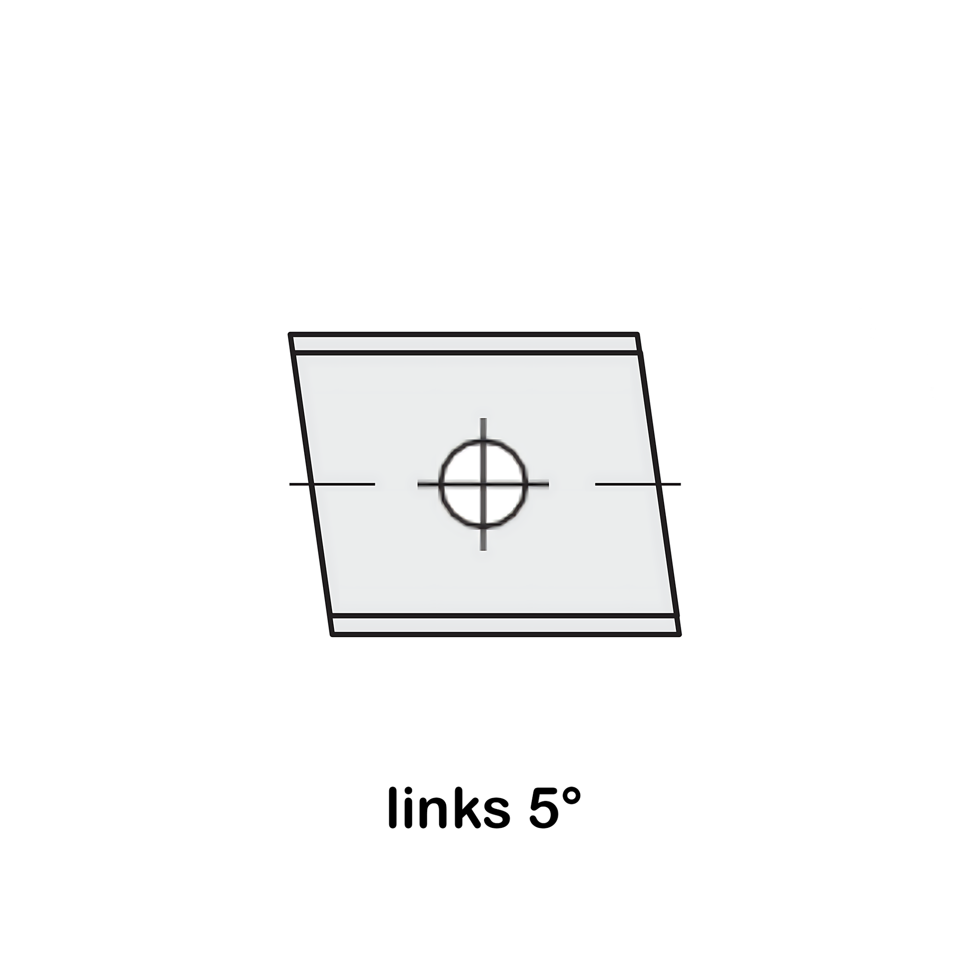 HM Wendeplatten Z2 (1-Loch) 20 x 12 x 1,5 mm, 5° links, Qualität KCR08 - 10 Stück