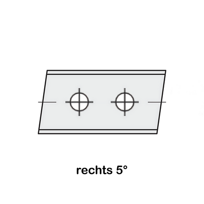 HM Wendeplatten Z2 (2-Loch) 12,0 mm Breite, 5° rechts, Qualität KCR08 - 10 Stück