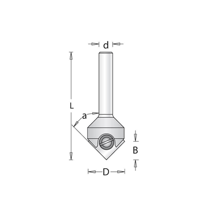 HW- (HM) WPL V- Nutfräser 45°