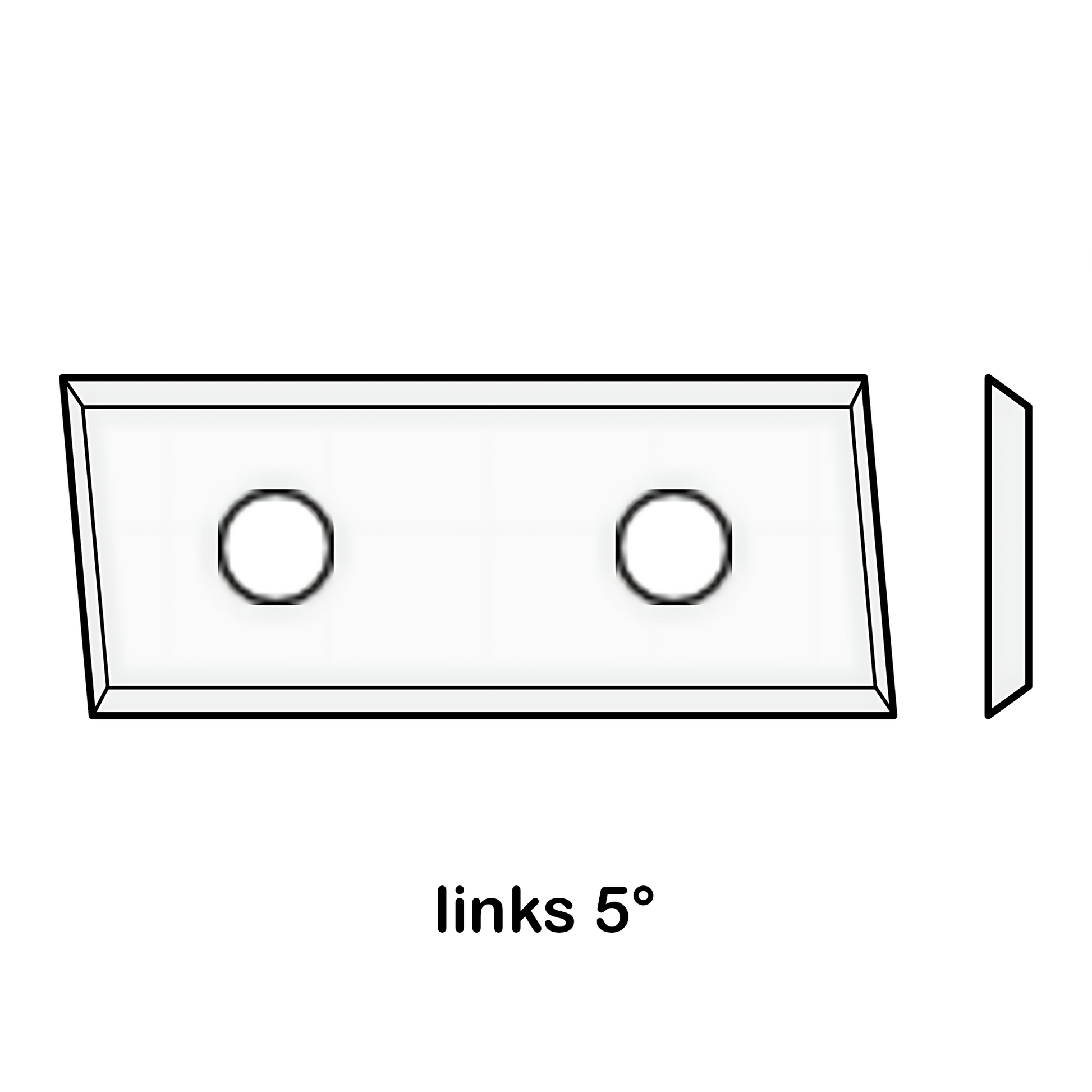 HM Wendeplatten Z4 (2-Loch) 12,0 mm Breite, 5° links, Qualität KCR08 - 10 Stück