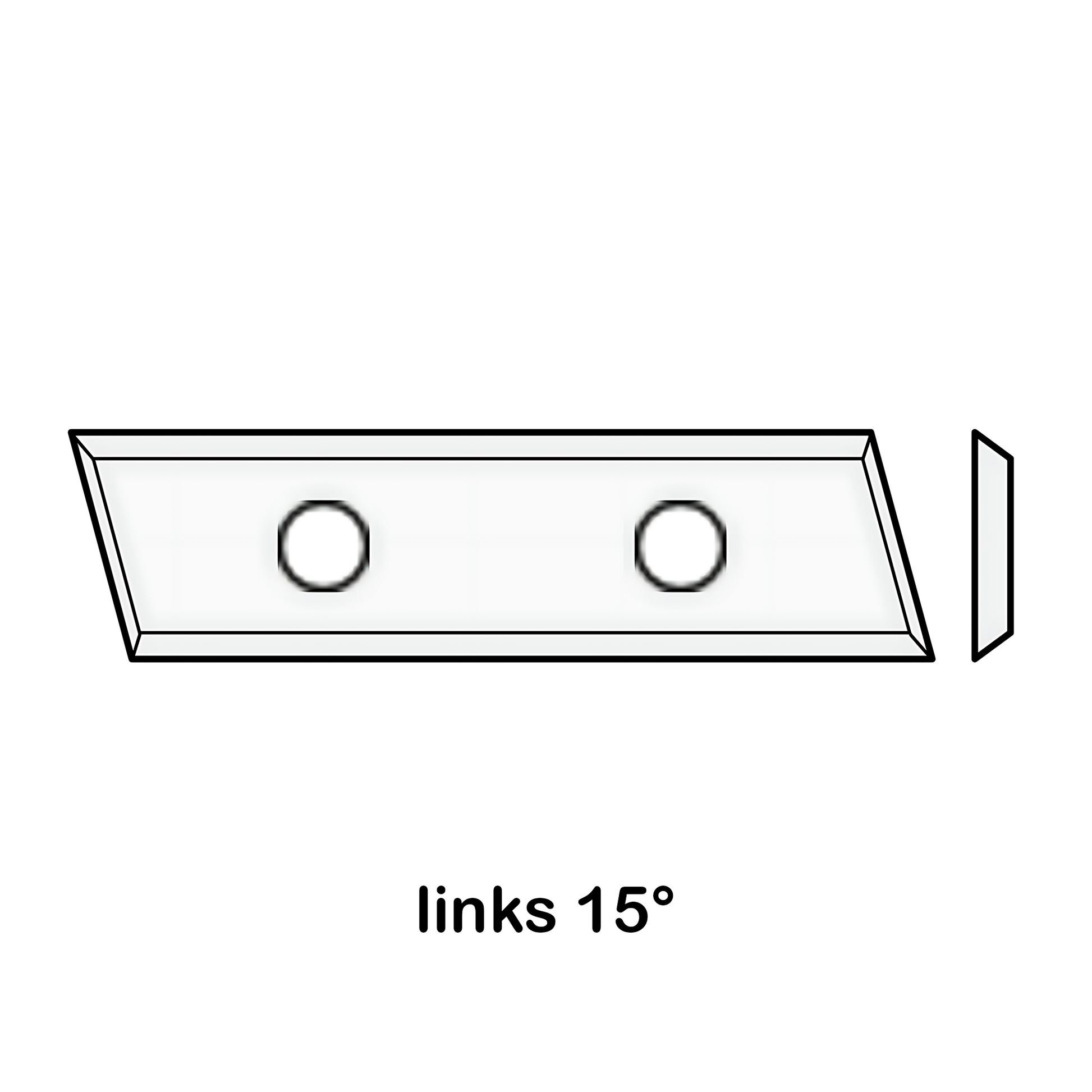 HM Wendeplatten Z4 (2-Loch) 31,5 x 9 x 1,5 mm, 15° links, Qualität KCR08 - 10 Stück