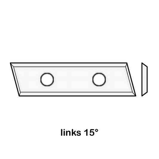 HM Wendeplatten Z4 (2-Loch) 31,5 x 9 x 1,5 mm, 15° links, Qualität KCR08 - 10 Stück