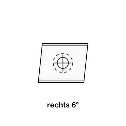 HM Wendeplatten Z2 (1-Loch) 15 x 14,3 x 2,5 mm, 6° rechts, Qualität KCR08 - 10 Stück