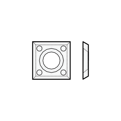 HM Wendeplatten Z4 (1-Loch) 14,0 x 14,0 x 2,0 mm Quadratisch Qualität KCR08 - 10 Stück