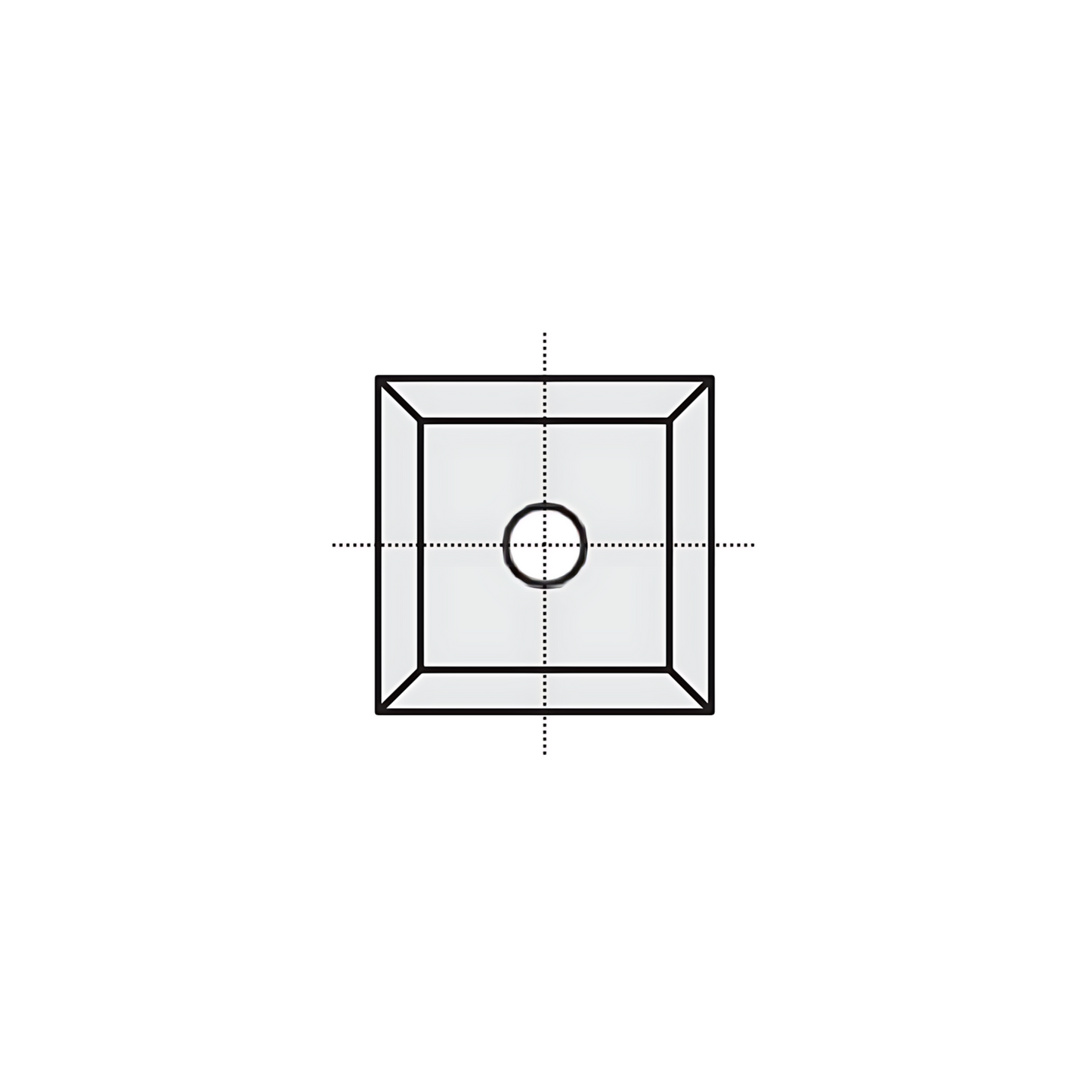 HM Wendeplatten Z4 (1-Loch) 12 x 12 x 1,5 mm, 45° Quadratisch, Qualität MG18 - 10 Stück