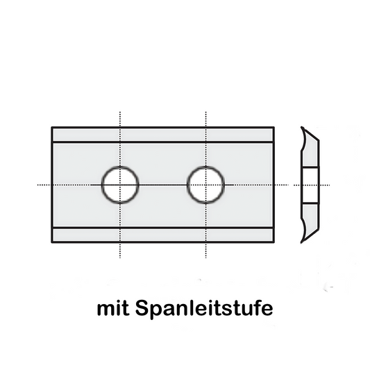 HM Mini-Wendeplatten Z2 (2-Loch) mit Spanleitstufe, 35° Qualität KCR08 - 10 Stück