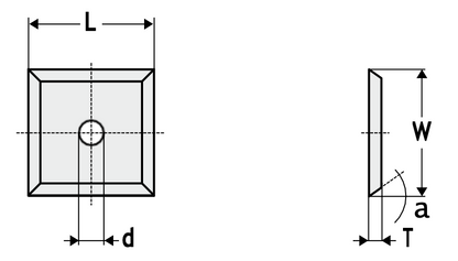 HM Wendeplatten Radius 50 - 190 mm mit spitzen Ecken Qualität MG18 - 10 Stück