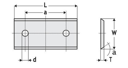 HM Wendeplatten Z4 (2-Loch) drei Kerben, 7 mm Breite, 35° Qualität KCR08 - 10 Stück