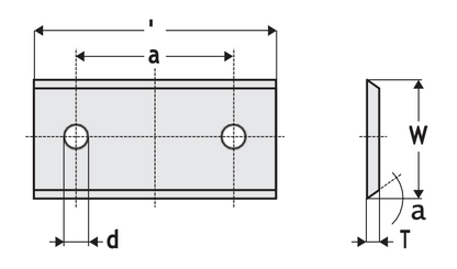 HM Wendeplatten Z2 (2-Loch) 13 mm Breite, 45° Qualität MG18 - 10 Stück