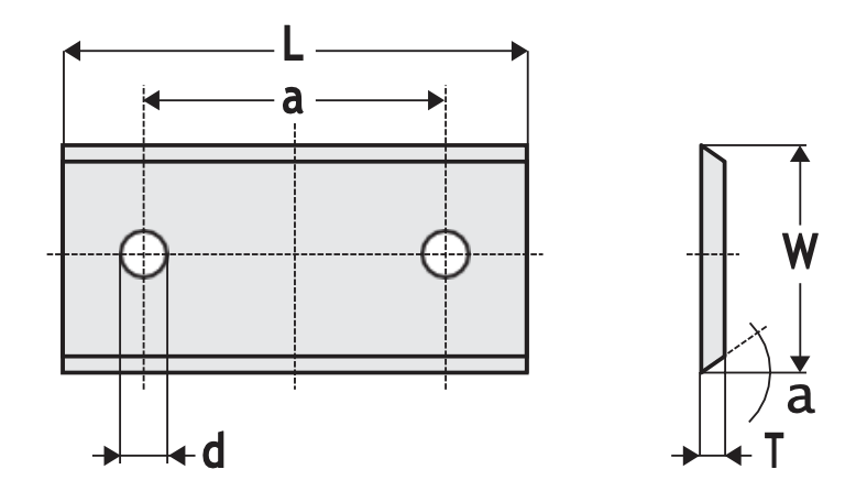 HM Wendeplatten Z2 (1-Loch) abgerundet, 12 mm Breite, Qualität KCR08 - 10 Stück